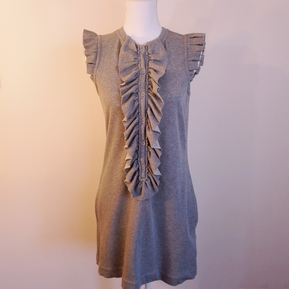 💥SALE💥Ted Baker - Ruffly Gray Cotton Dress